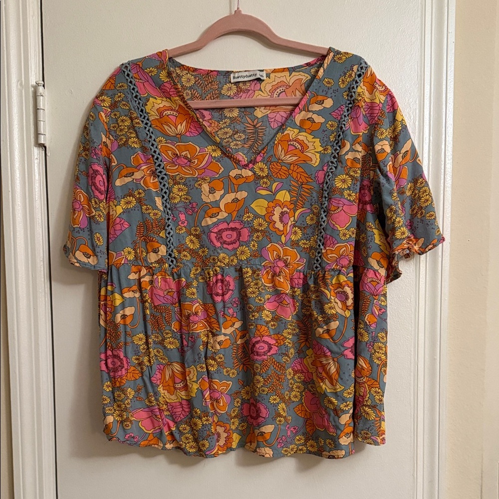 Vibrant Floral Top